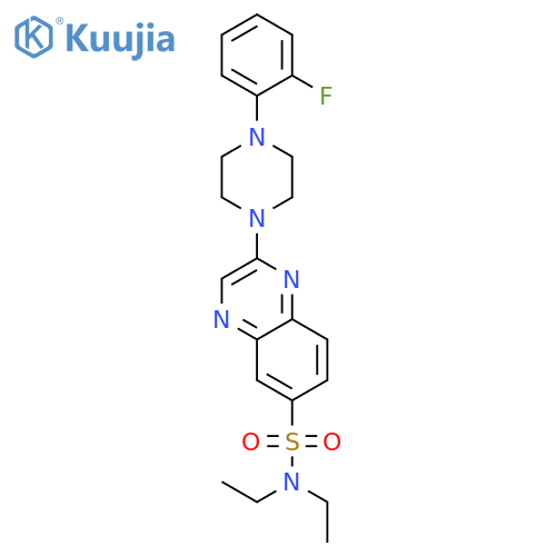 N,N-diethyl-2-[4-(2-fluorophenyl)piperazin-1-yl]quinoxaline-6-sulfonamide structure