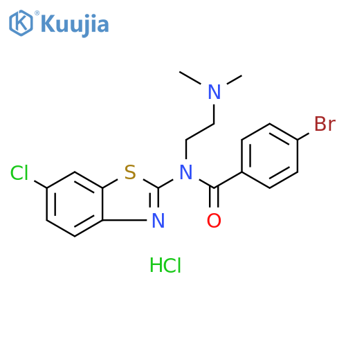 4-bromo-N-(6-chloro-1,3-benzothiazol-2-yl)-N-[2-(dimethylamino)ethyl]benzamide hydrochloride structure