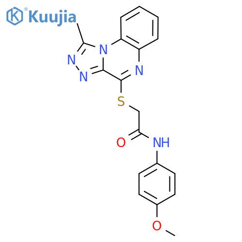 N-(4-methoxyphenyl)-2-({1-methyl-[1,2,4]triazolo[4,3-a]quinoxalin-4-yl}sulfanyl)acetamide structure