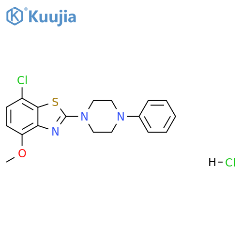 7-chloro-4-methoxy-2-(4-phenylpiperazin-1-yl)-1,3-benzothiazole hydrochloride structure