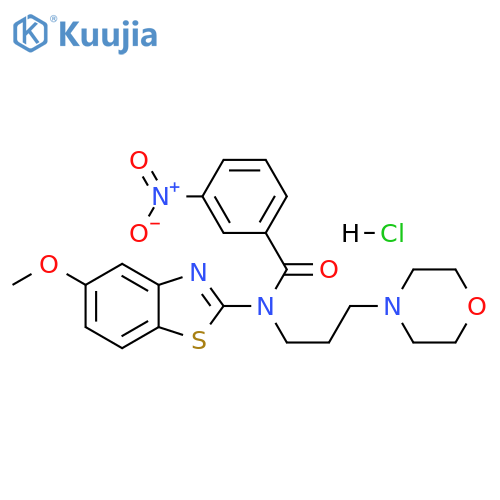 N-(5-methoxy-1,3-benzothiazol-2-yl)-N-[3-(morpholin-4-yl)propyl]-3-nitrobenzamide hydrochloride structure