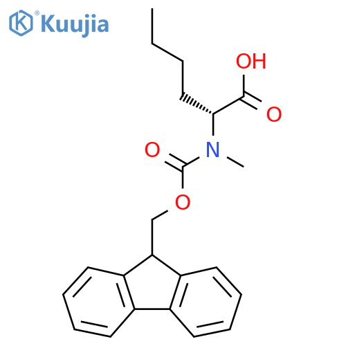 (R)-2-((((9H-Fluoren-9-yl)methoxy)carbonyl)(methyl)amino)hexanoic acid structure