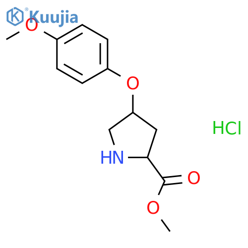 Methyl(2S,4S)-4-(4-methoxyphenoxy)-2-pyrrolidinecarboxylate Hydrochloride structure
