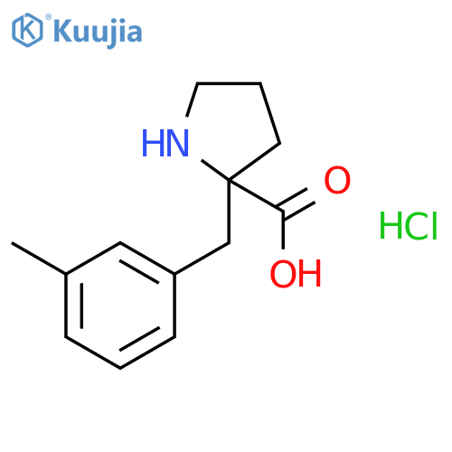 (R)-2-(3-Methylbenzyl)pyrrolidine-2-carboxylic acid hydrochloride structure