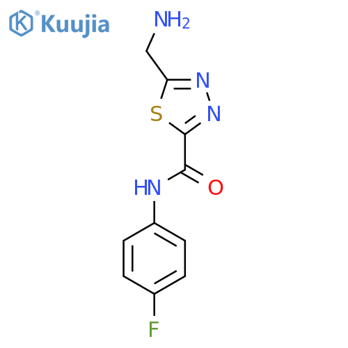 5-(Aminomethyl)-N-(4-fluorophenyl)-1,3,4-thiadiazole-2-carboxamide structure