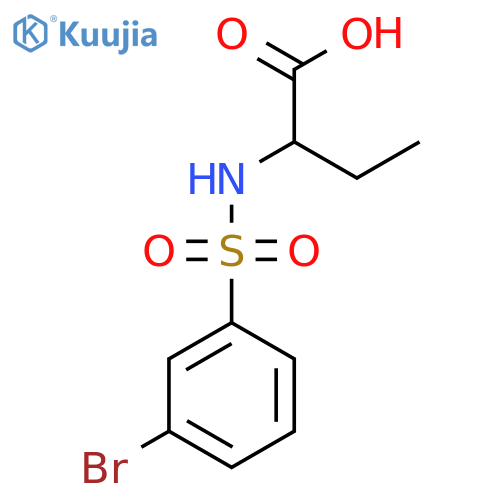 2-[(3-Bromophenyl)sulfonylamino]butanoic acid structure