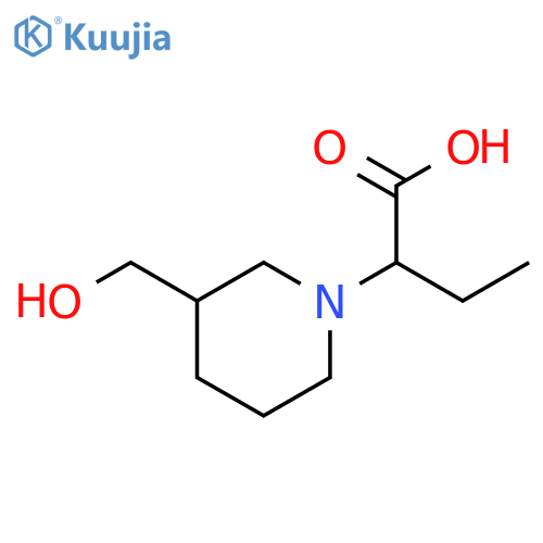 2-[3-(hydroxymethyl)piperidin-1-yl]butanoic acid structure