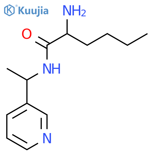2-amino-N-1-(pyridin-3-yl)ethylhexanamide structure