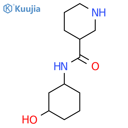 N-(3-hydroxycyclohexyl)piperidine-3-carboxamide structure