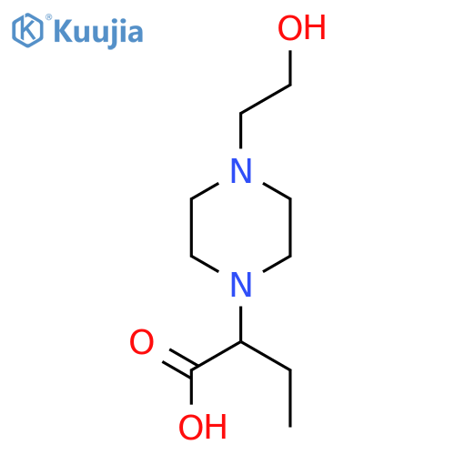 2-[4-(2-Hydroxyethyl)piperazin-1-yl]butanoic acid structure