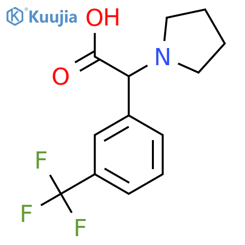 Pyrrolidin-1-yl-(3-trifluoromethyl-phenyl)-acetic acid structure