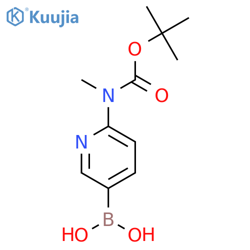 6-(tert-butoxycarbonyl(methyl)amino)pyridin-3-ylboronic acid structure