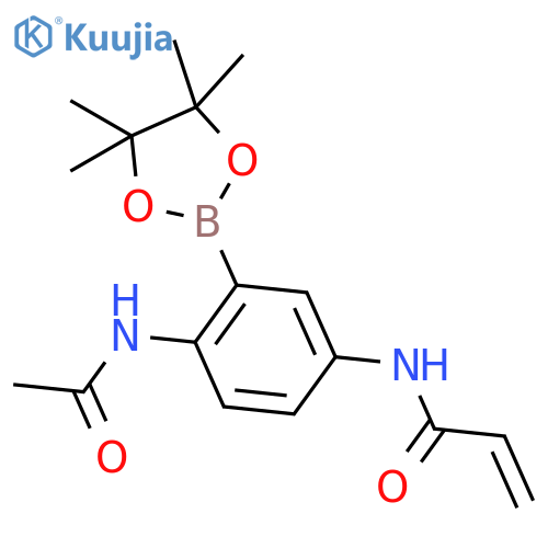 2-Acetamido-5-acrylamidophenylboronic acid, pinacol ester structure