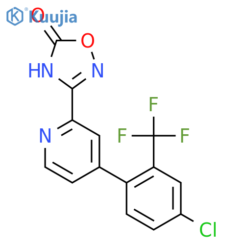 3-[4-(4-Chloro-2-trifluoromethylphenyl)-pyridin-2-yl]-4H-[1,2,4]oxadiazol-5-one structure