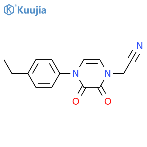 2-4-(4-ethylphenyl)-2,3-dioxo-1,2,3,4-tetrahydropyrazin-1-ylacetonitrile structure
