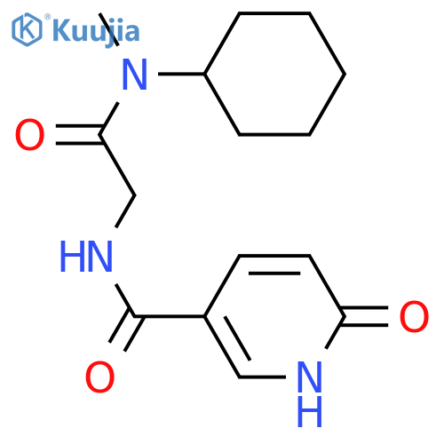N-(cyclohexylmethyl)-2-(6-oxo-1,6-dihydropyridin-3-yl)formamidoacetamide structure