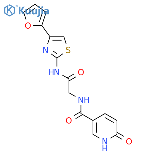 N-4-(furan-2-yl)-1,3-thiazol-2-yl-2-(6-oxo-1,6-dihydropyridin-3-yl)formamidoacetamide structure
