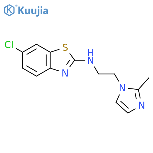 6-chloro-N-2-(2-methyl-1H-imidazol-1-yl)ethyl-1,3-benzothiazol-2-amine structure