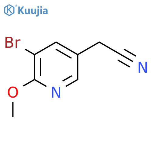 3-Pyridineacetonitrile, 5-bromo-6-methoxy- structure