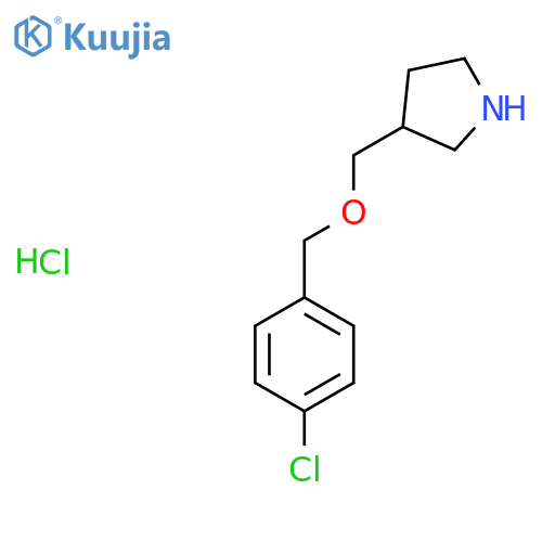 3-{(4-Chlorobenzyl)oxymethyl}pyrrolidinehydrochloride structure