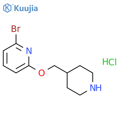 2-Bromo-6-(4-piperidinylmethoxy)pyridinehydrochloride structure