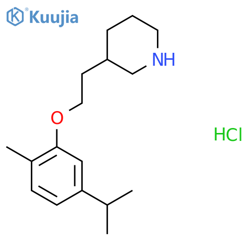3-2-(5-Isopropyl-2-methylphenoxy)ethyl-piperidine hydrochloride structure