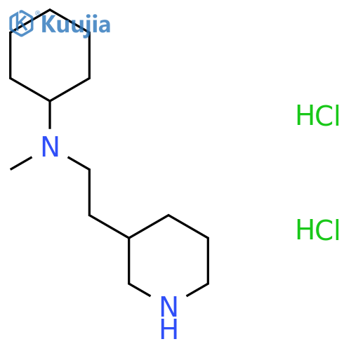 N-Methyl-N-2-(3-piperidinyl)ethyl-cyclohexanamine dihydrochloride structure