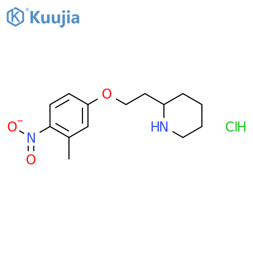 2-2-(3-Methyl-4-nitrophenoxy)ethylpiperidinehydrochloride structure