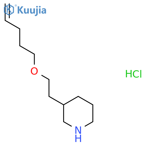 3-[2-(4-Pentenyloxy)ethyl]piperidine hydrochloride structure