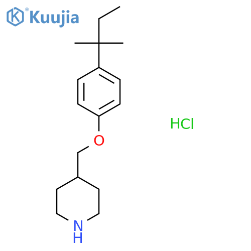 4-{4-(tert-Pentyl)phenoxymethyl}piperidinehydrochloride structure