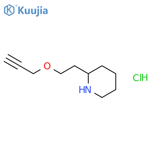 2-[2-(2-Propynyloxy)ethyl]piperidine hydrochloride structure