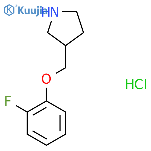 3-(2-Fluorophenoxy)methylpyrrolidinehydrochloride structure
