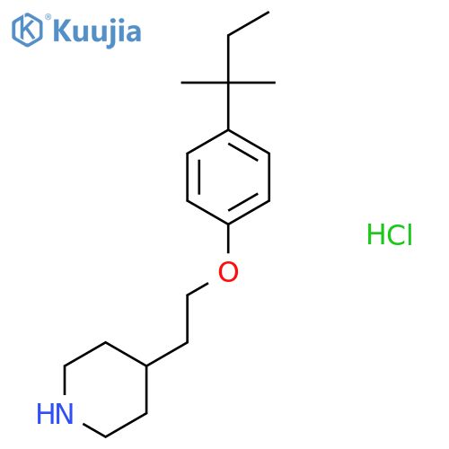 4-{2-4-(tert-Pentyl)phenoxyethyl}piperidinehydrochloride structure