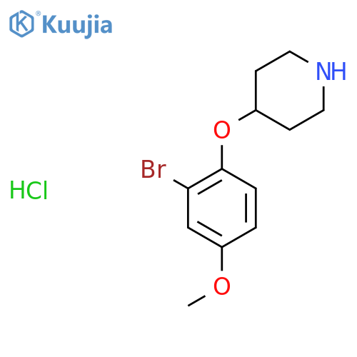 4-(2-Bromo-4-methoxyphenoxy)piperidinehydrochloride structure