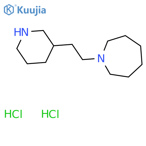 1-2-(3-Piperidinyl)ethylazepane dihydrochloride structure