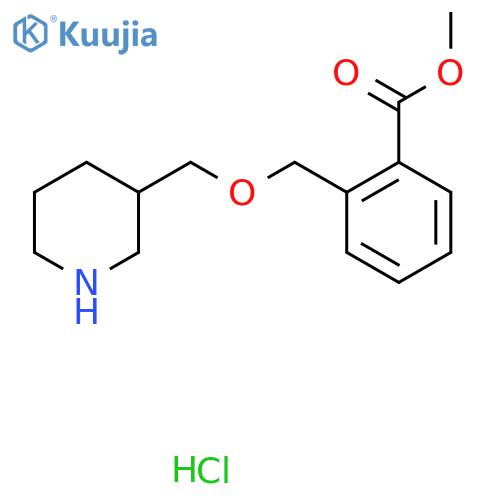 Methyl 2-(3-piperidinylmethoxy)methylbenzoatehydrochloride structure