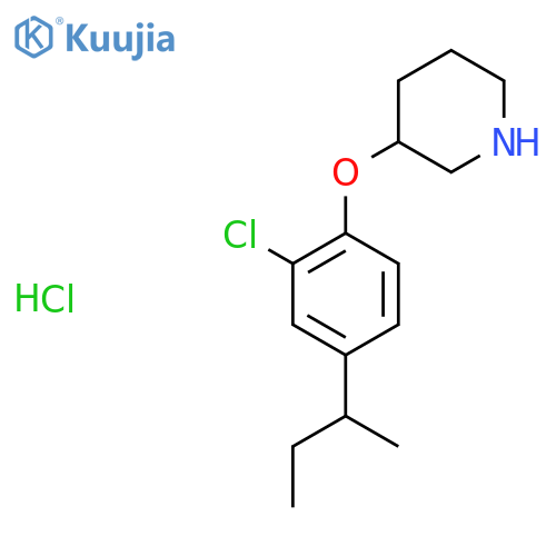 3-[4-(Sec-Butyl)-2-chlorophenoxy]piperidine hydrochloride structure