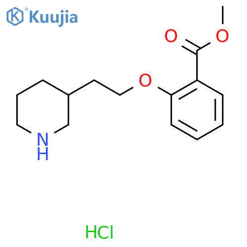 Methyl 2-2-(3-piperidinyl)ethoxybenzoatehydrochloride structure