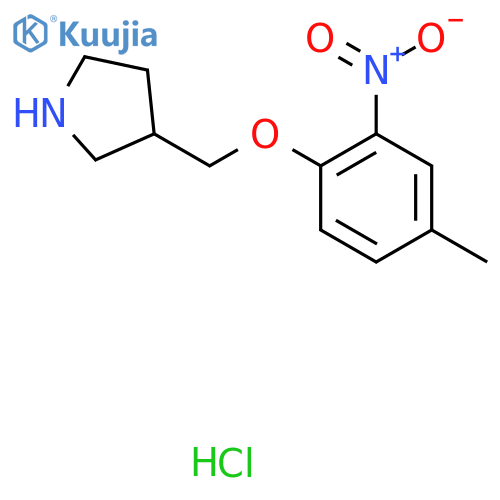 3-[(4-Methyl-2-nitrophenoxy)methyl]pyrrolidine hydrochloride structure