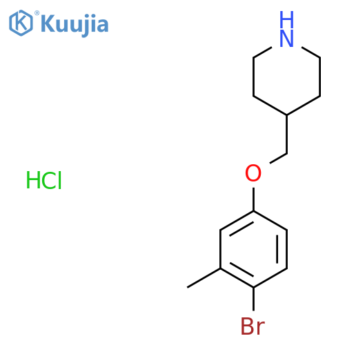4-(4-Bromo-3-methylphenoxy)methylpiperidinehydrochloride structure
