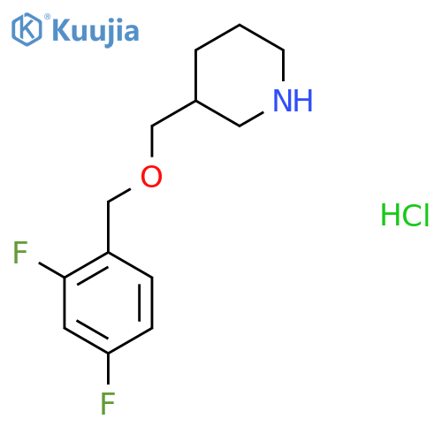 3-{(2,4-Difluorobenzyl)oxymethyl}piperidinehydrochloride structure
