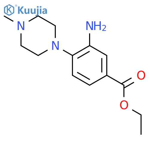 Ethyl 3-amino-4-(4-methyl-1-piperazinyl)benzoate structure