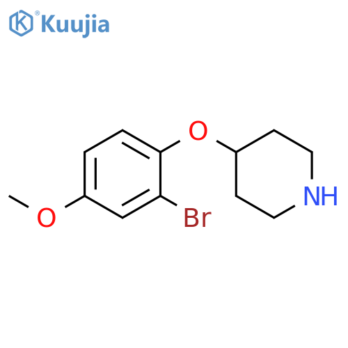 4-(2-bromo-4-methoxyphenoxy)piperidine structure