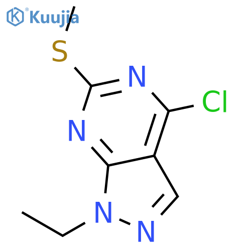 4-Chloro-1-ethyl-6-(methylthio)-1H-pyrazolo[3,4-d]pyrimidine structure
