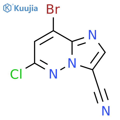 8-Bromo-6-chloroimidazo[1,2-b]pyridazine-3-carbonitrile structure