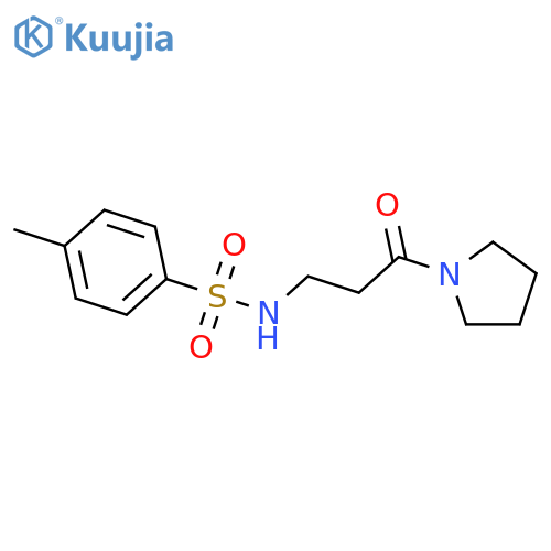4-Methyl-N-(3-oxo-3-(pyrrolidin-1-yl)propyl)benzenesulfonamide structure