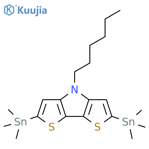 4-Hexyl-2,6-bis(trimethylstannyl)-4H-dithieno3,2-b:2',3'-dpyrrole structure