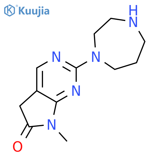 6H-Pyrrolo[2,3-d]pyrimidin-6-one,2-(hexahydro-1H-1,4-diazepin-1-yl)-5,7-dihydro-7-methyl- structure