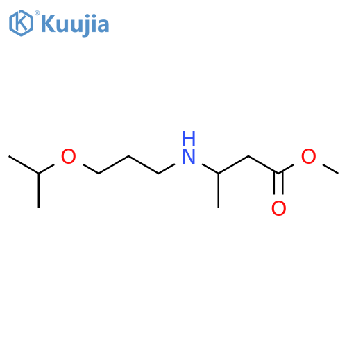 Methyl 3-{[3-(propan-2-yloxy)propyl]amino}butanoate structure