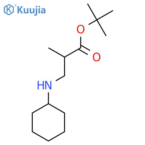 Tert-butyl 3-(cyclohexylamino)-2-methylpropanoate structure